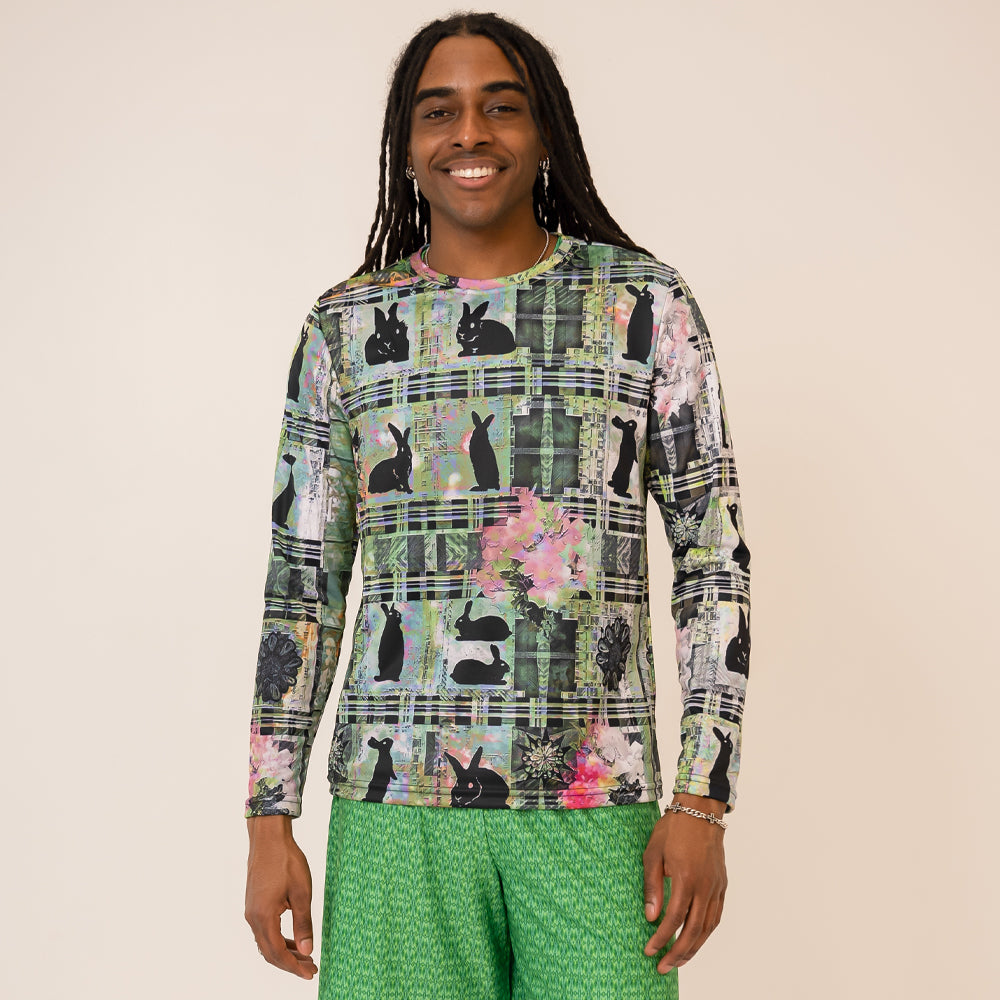 Long Sleeve T-Shirt - Rabbit Tile