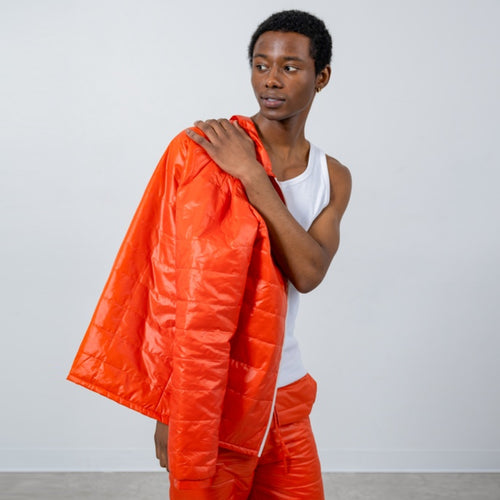Airman Puff Jacket & Pant Set - Orange