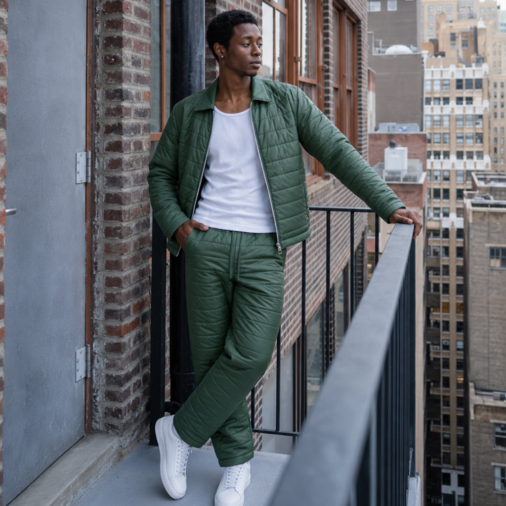 Airman Puff Pant - Forest Green