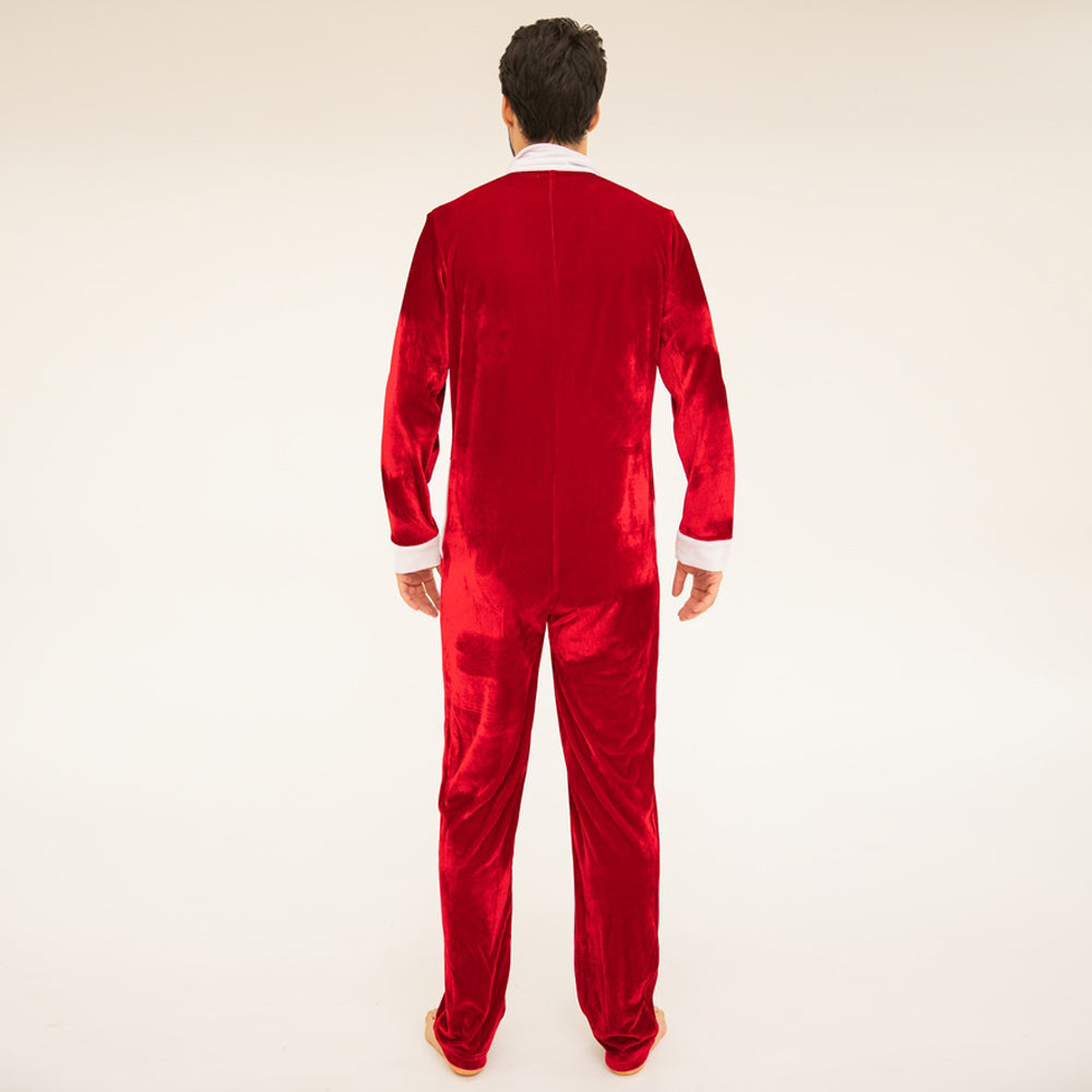 Aviator Jumpsuit - Red / White