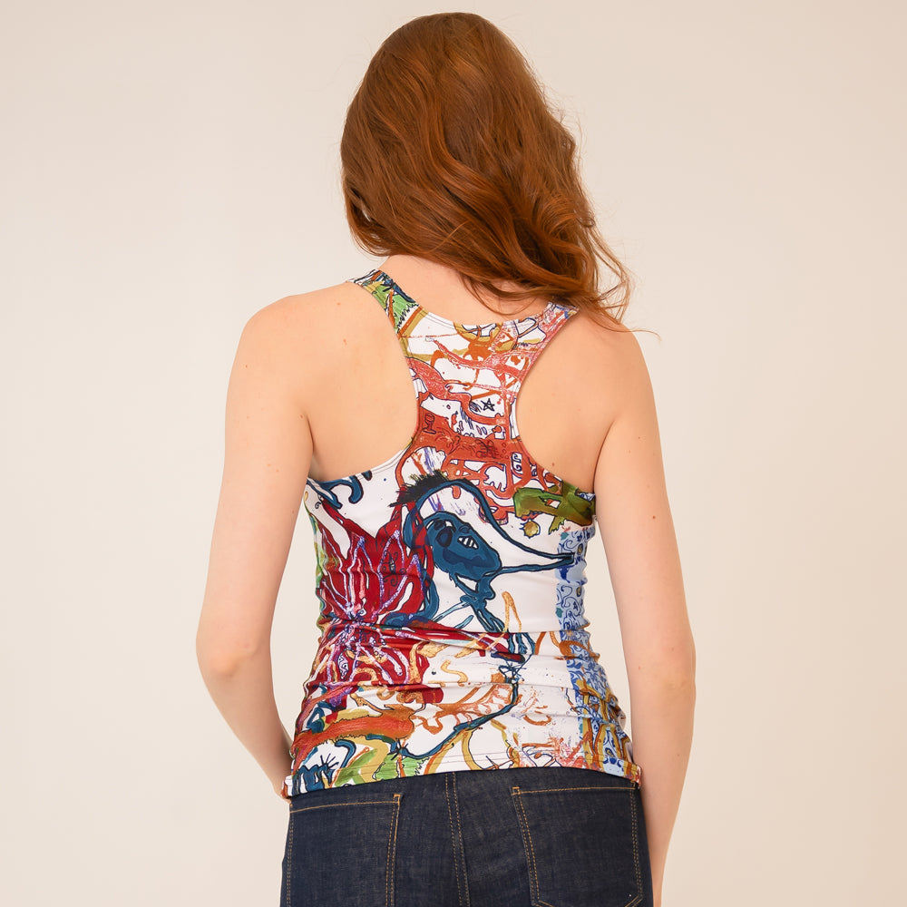 Racerback Tank - Bird Print