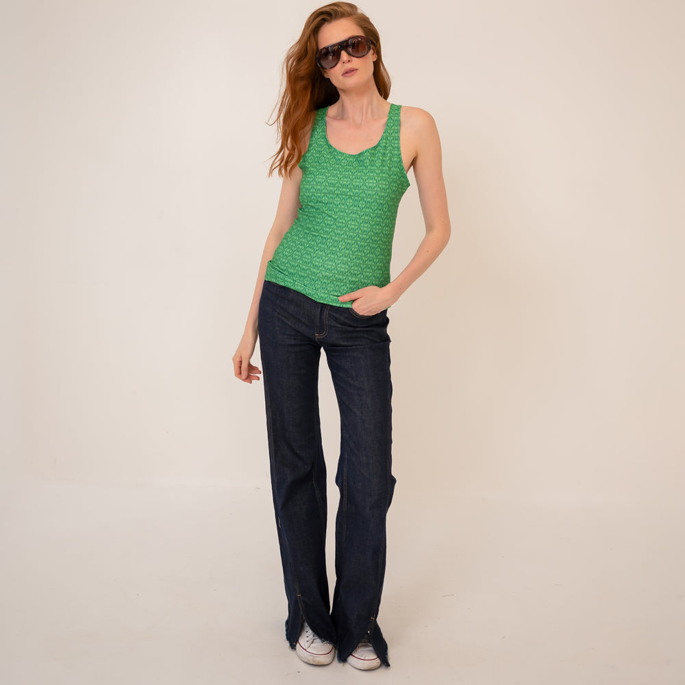 Racerback Tank - Green Crystal