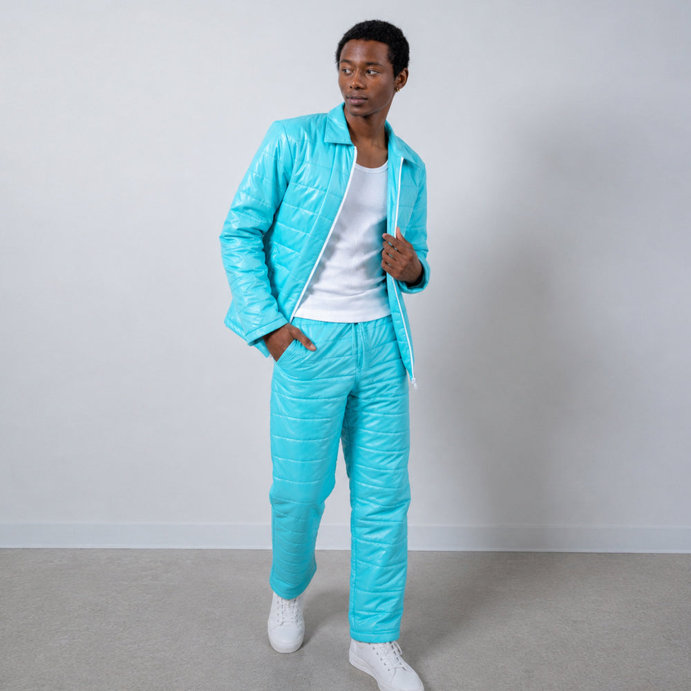 Airman Puff Jacket & Pant Set - Robin's Egg Blue