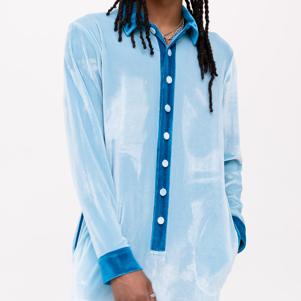 Aviator Jumpsuit - Tiffany Blue / Ocean
