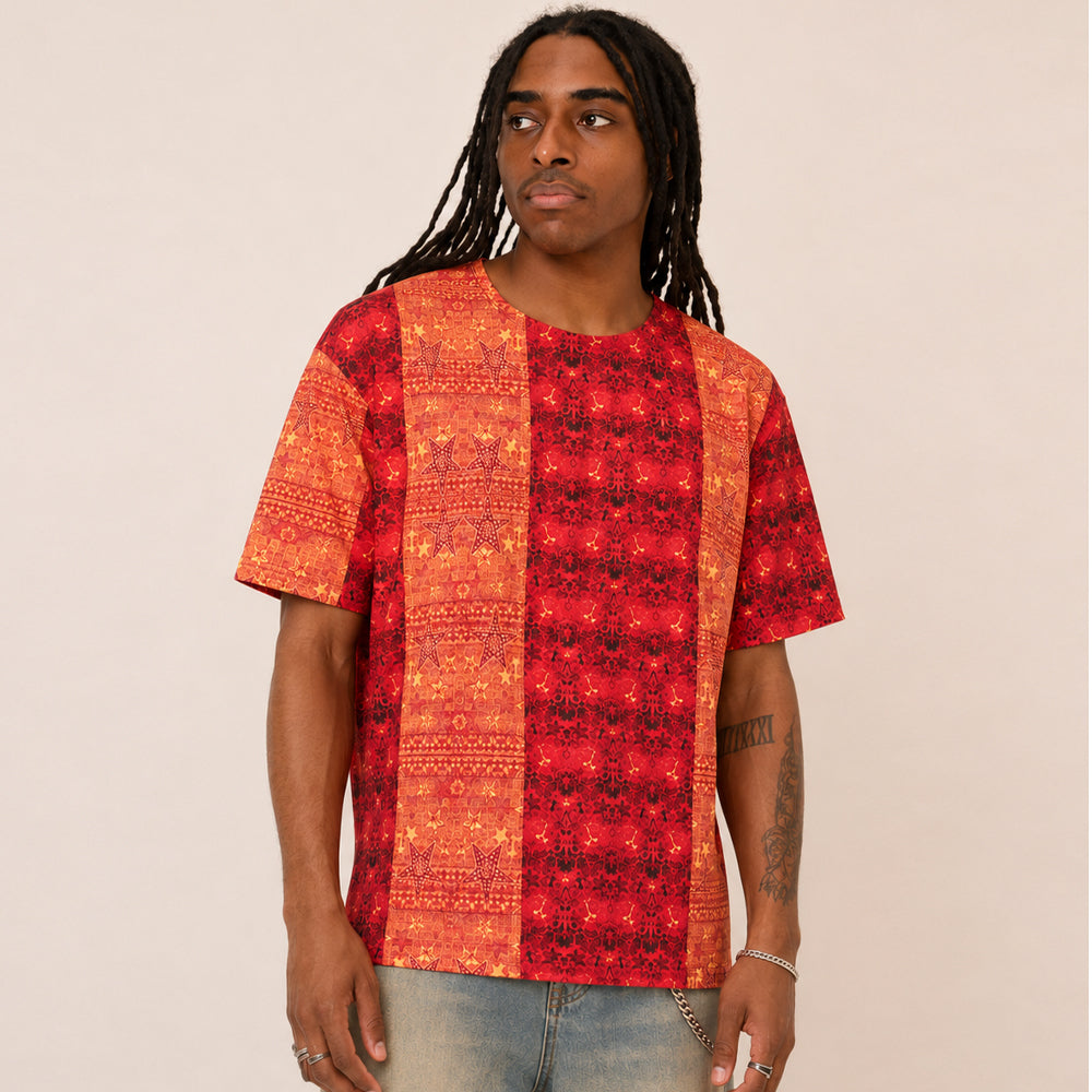 Short Sleeve T-Shirt - Star Red Yellow