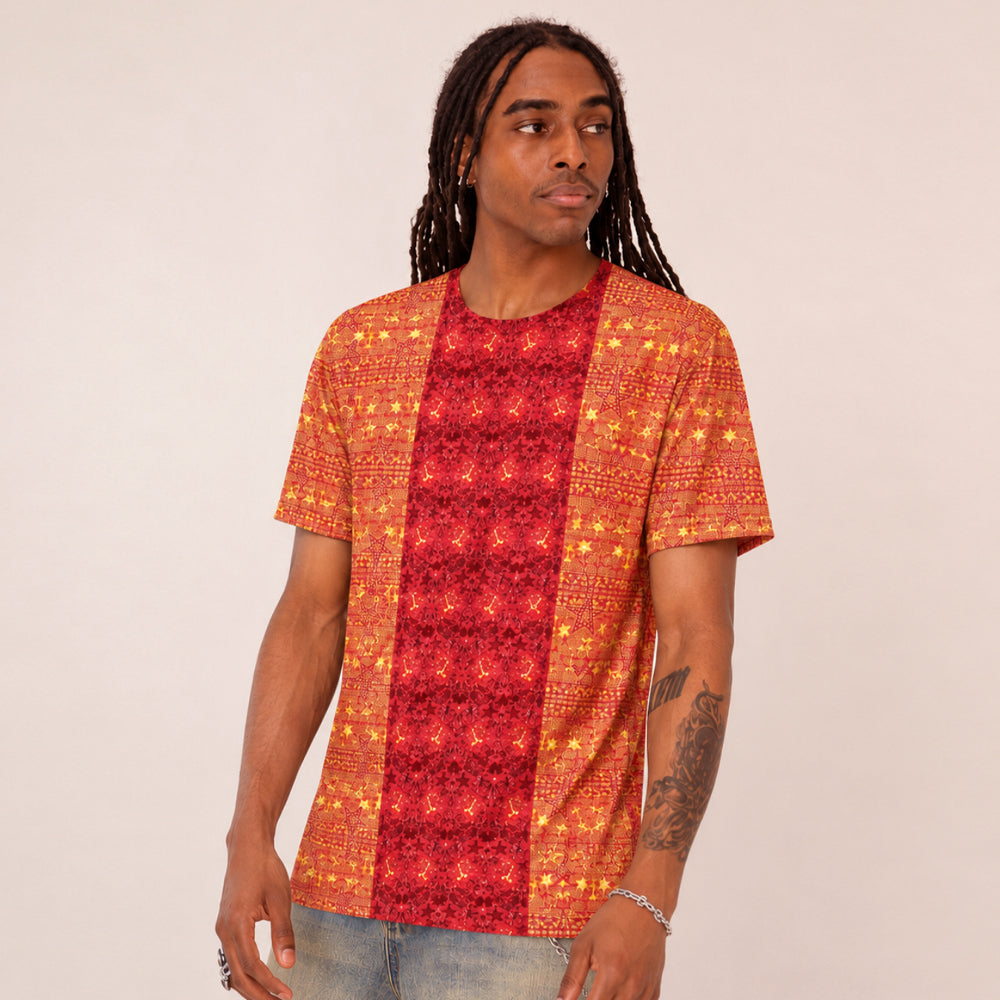 Short Sleeve T-Shirt - Star Red Yellow