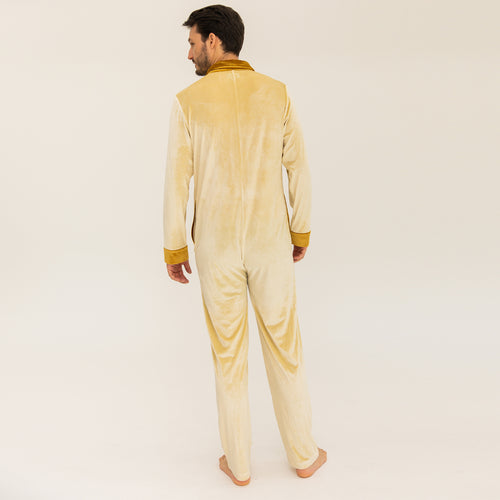 Aviator Jumpsuit - Gold / Brown