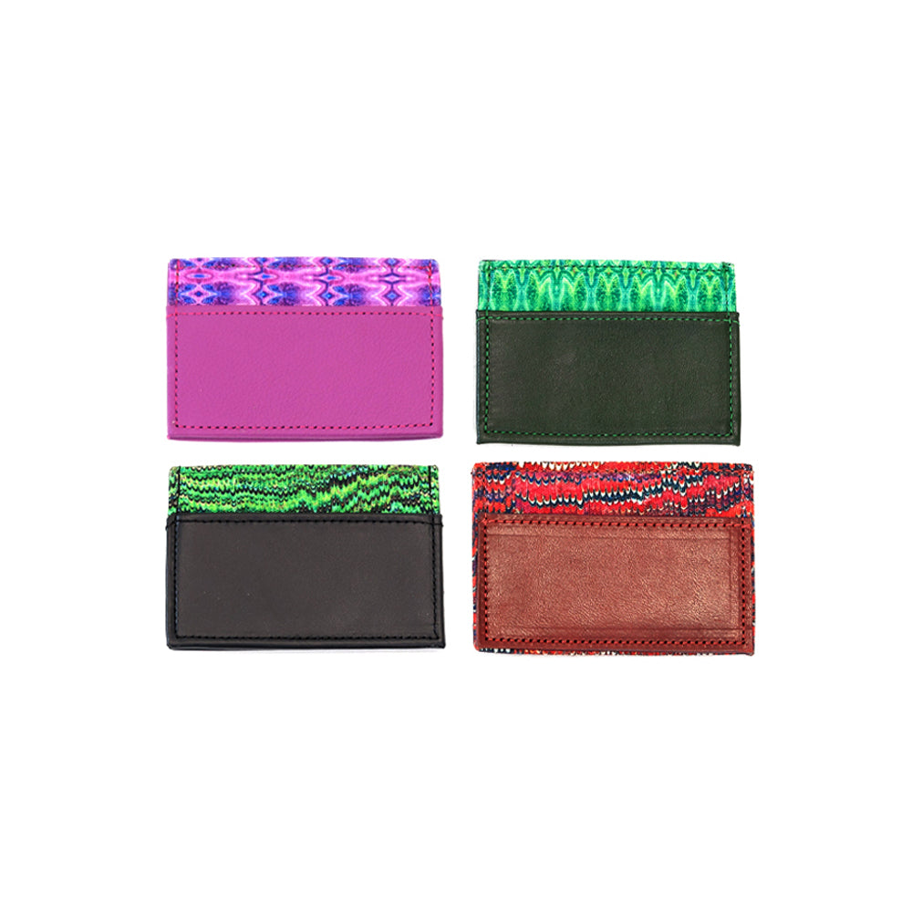 Credit Card Holder - Red Marbled