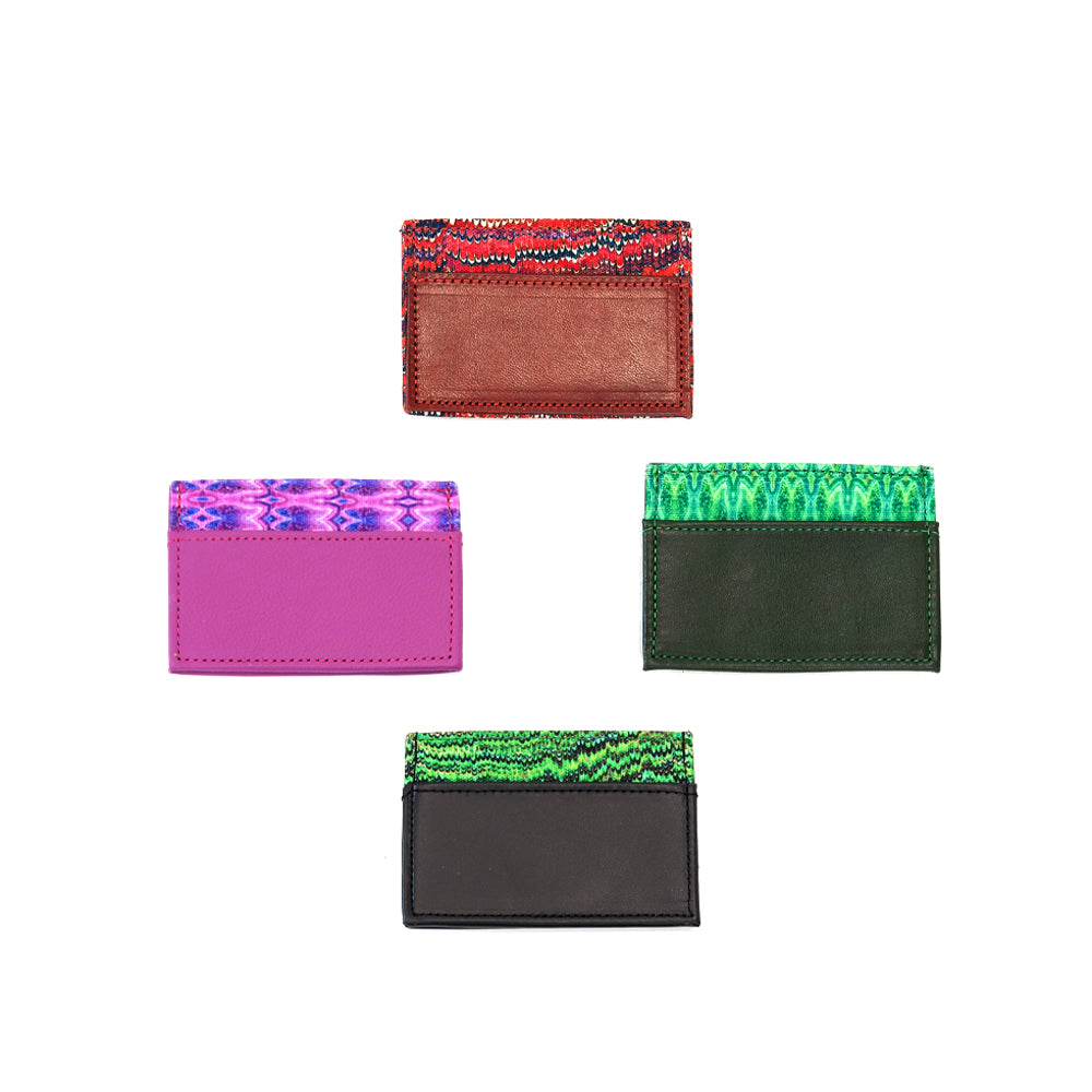 Credit Card Holder - Red Marbled