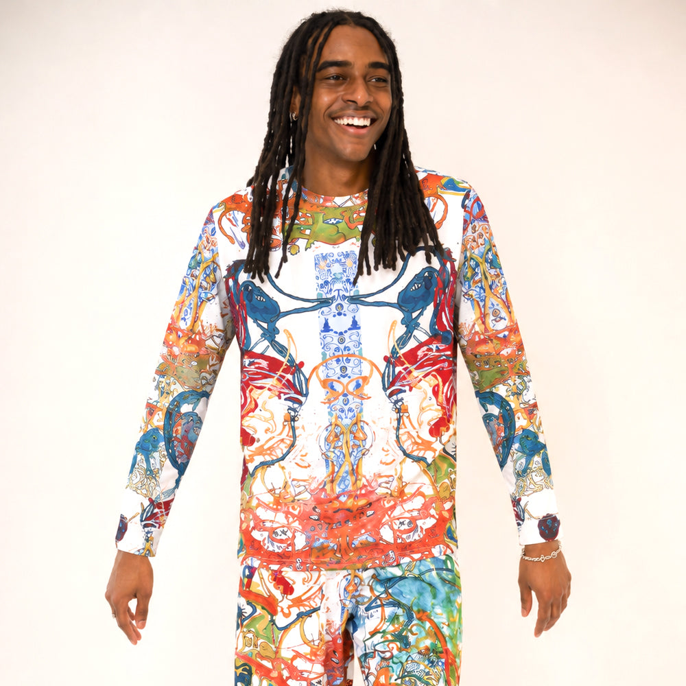 Long Sleeve T-Shirt - Bird Print