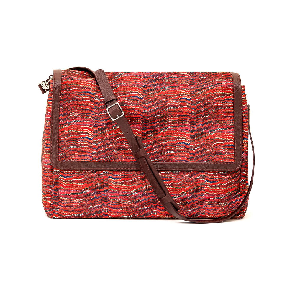 Mailman Bag - Red Marbled