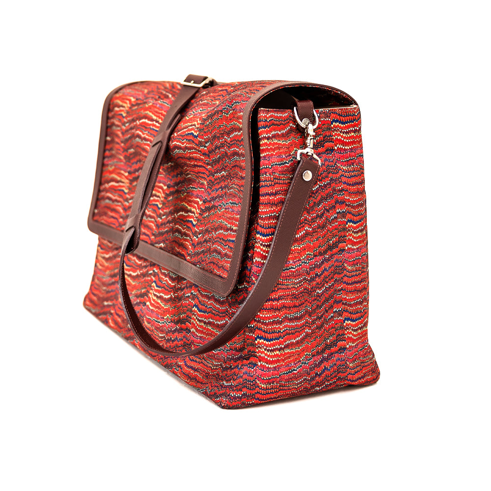 Mailman Bag - Red Marbled