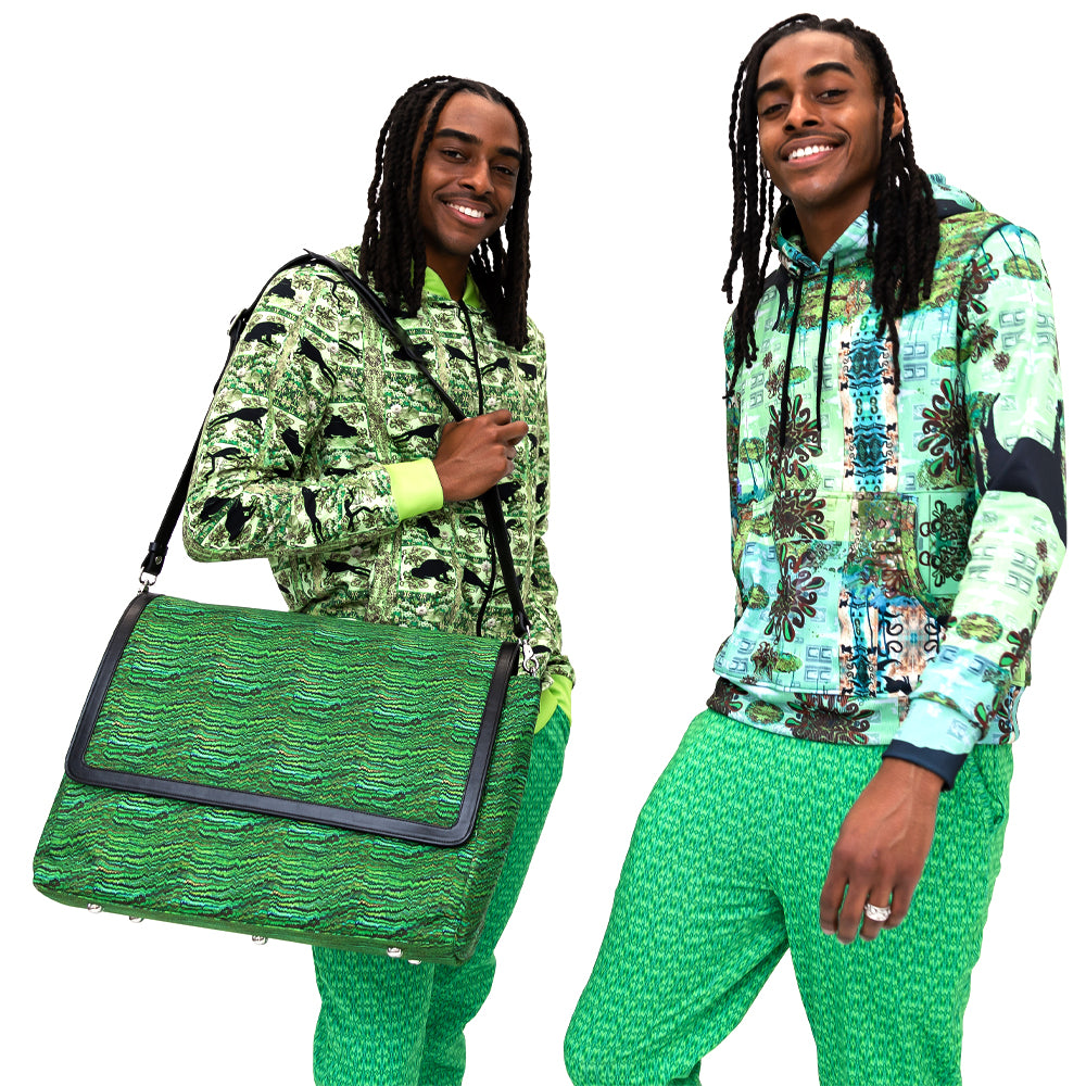 Mailman Bag - Green Marbled