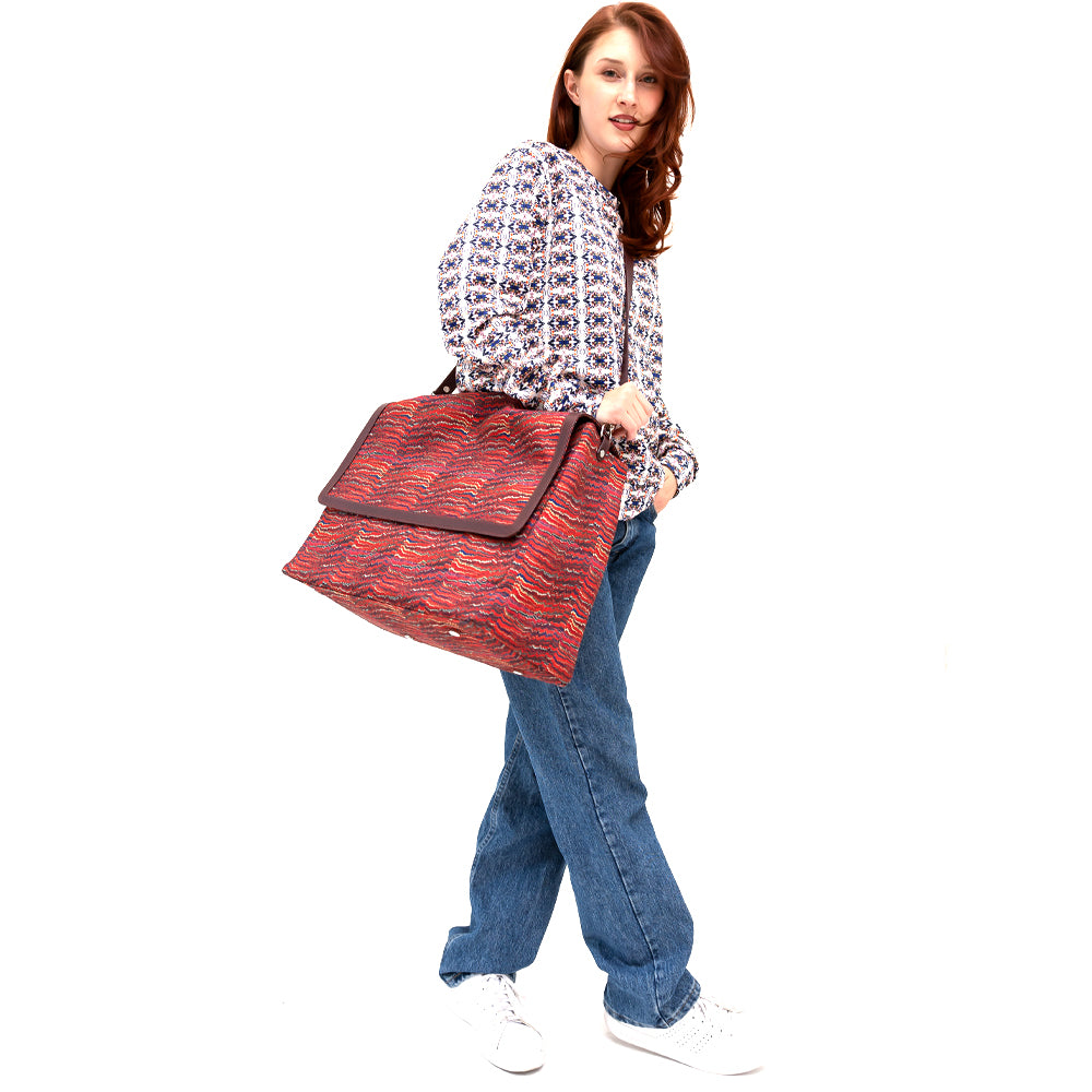 Mailman Bag - Red Marbled