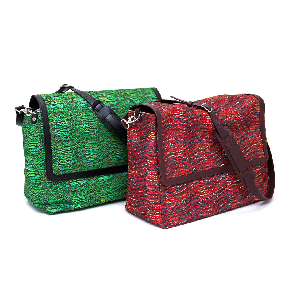 Mailman Bag - Red Marbled