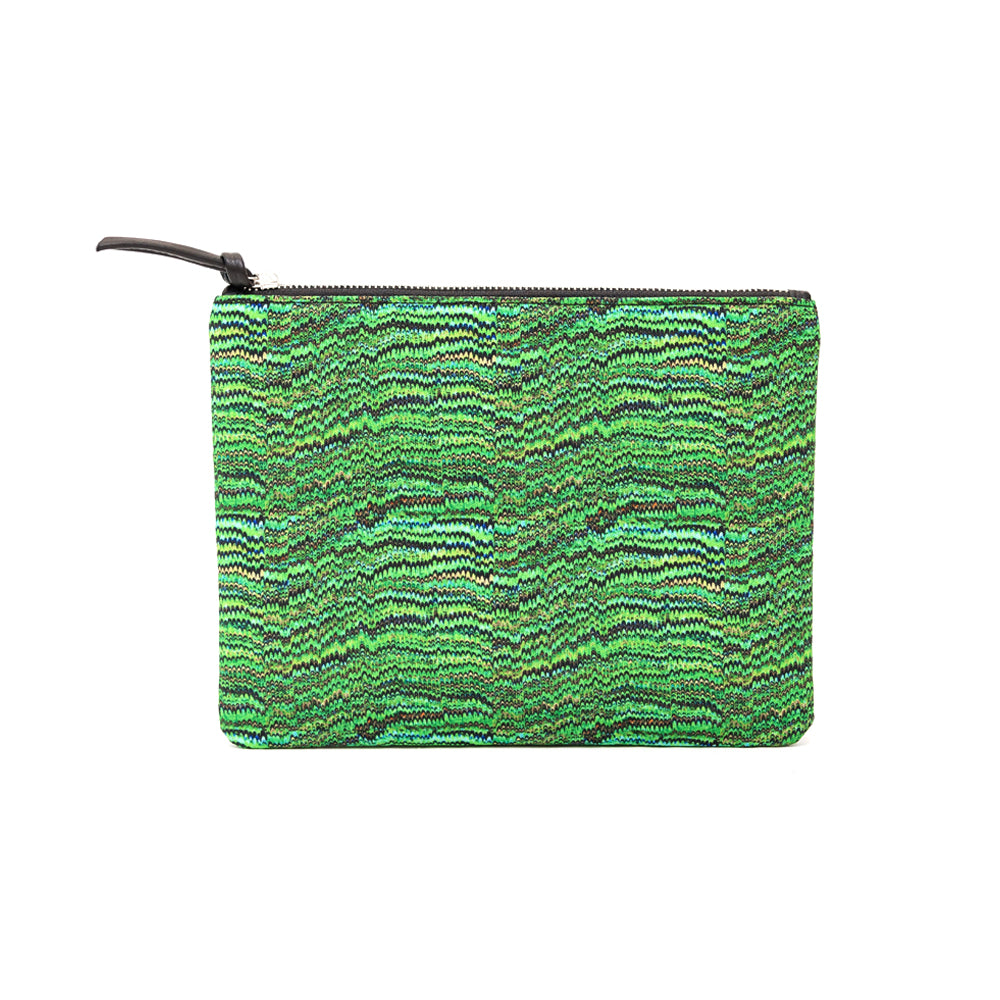 Zip Pouch - Green Marbled