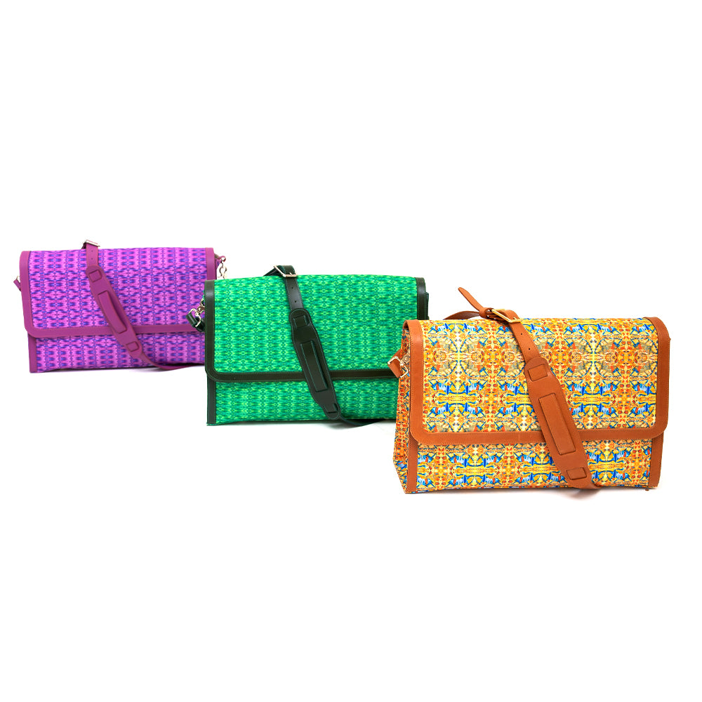 Messenger Bag - Green Crystal