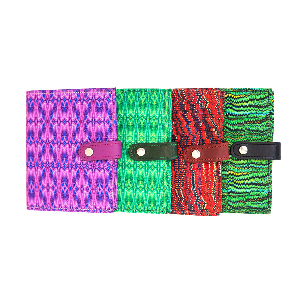 Passport Holder w/ Snap Closure - Green Marbled