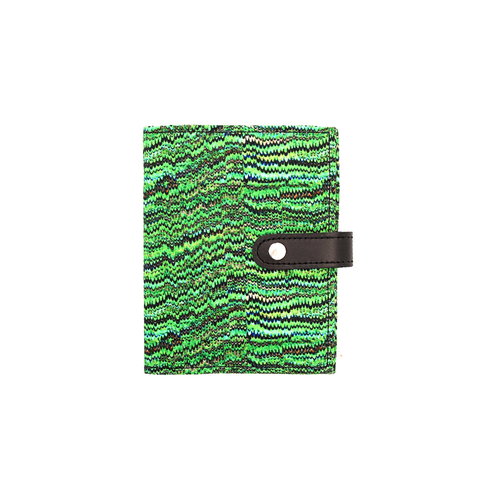Passport Holder w/ Snap Closure - Green Marbled