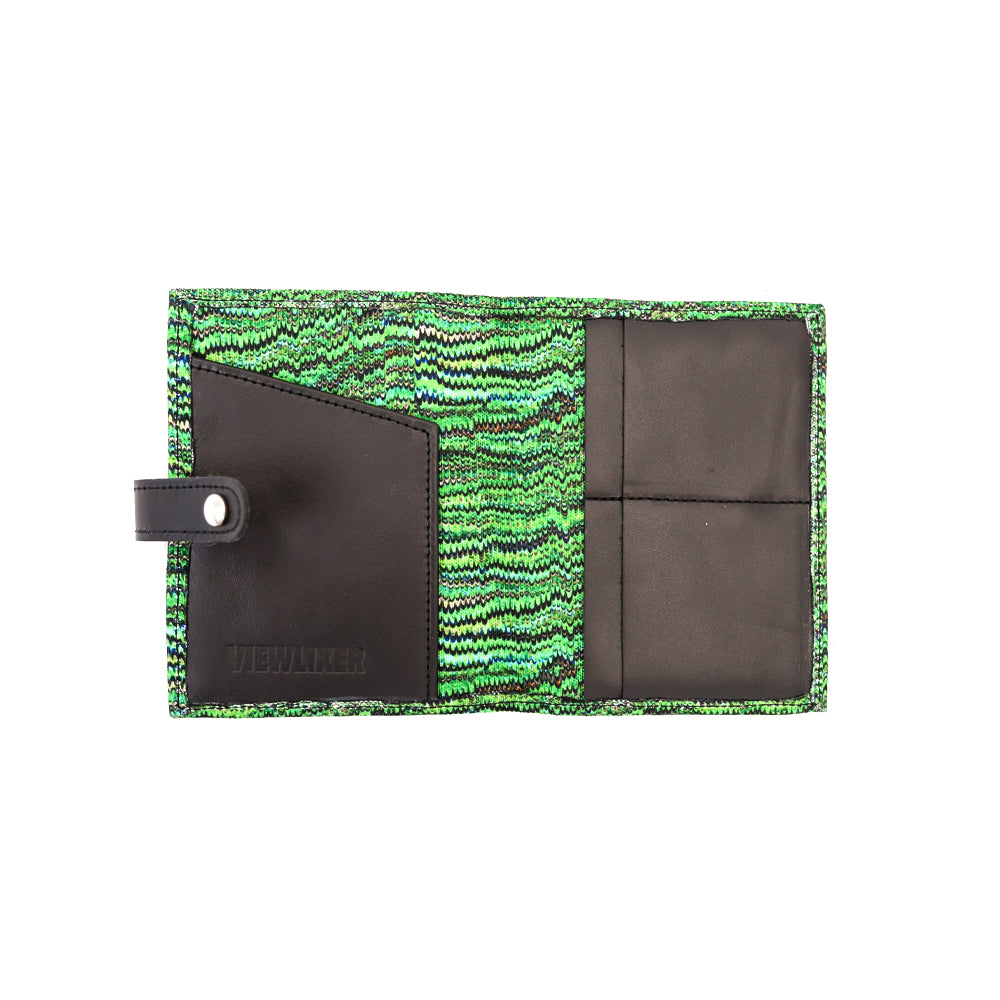 Passport Holder w/ Snap Closure - Green Marbled
