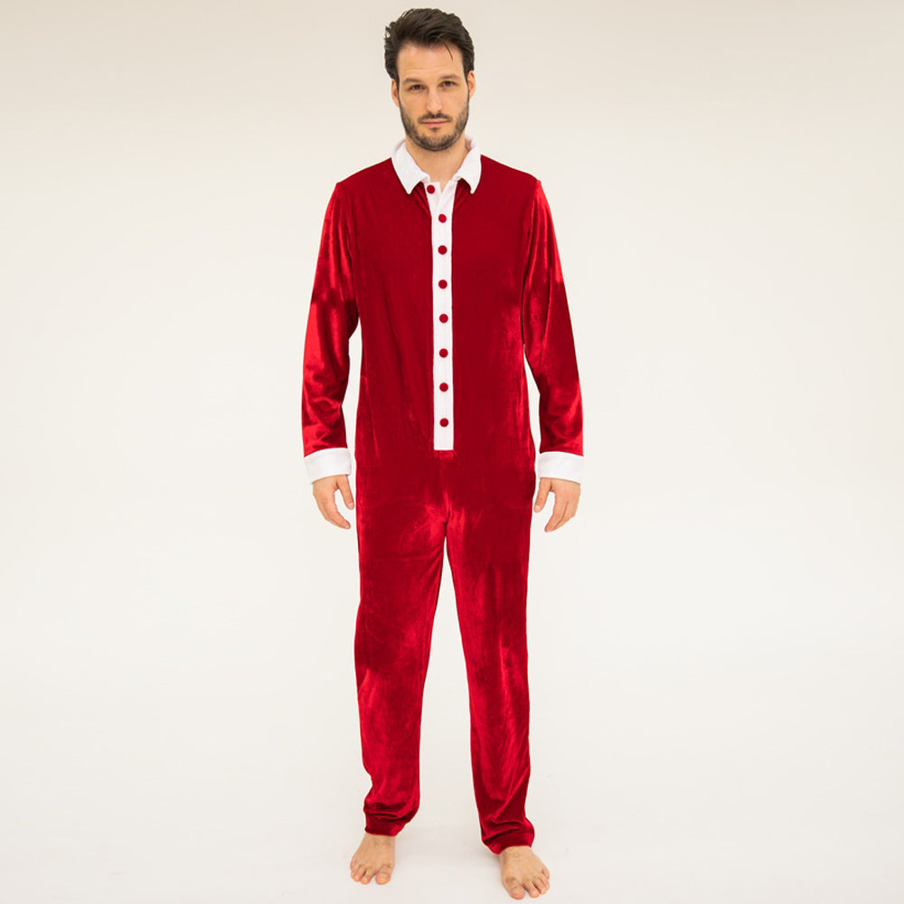 Aviator Jumpsuit - Red / White