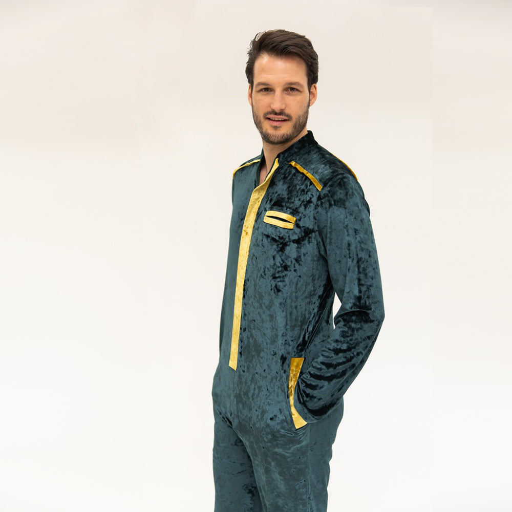 Ace Jumpsuit - Forest Green / Gold