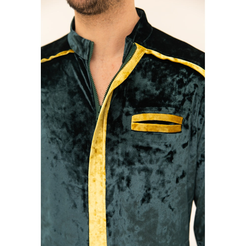 Ace Jumpsuit - Forest Green / Gold