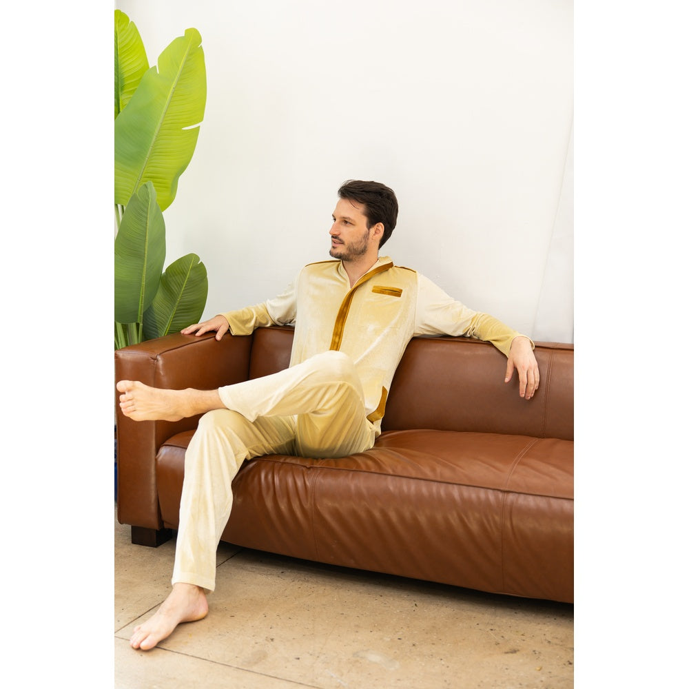 Ace Jumpsuit - Gold / Brown
