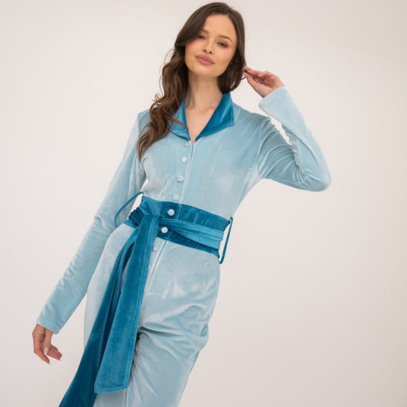 Lily Jumpsuit - Ice Blue / Ocean