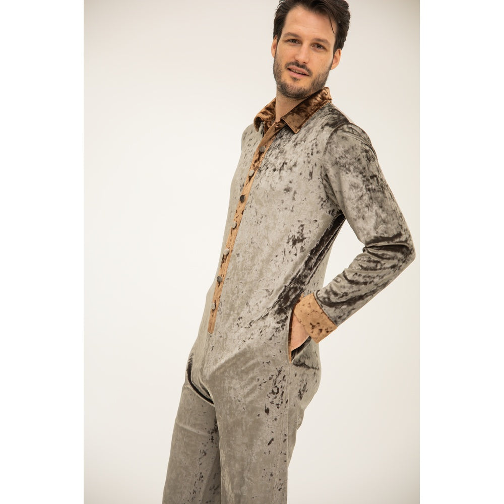 Aviator Jumpsuit - Pale Gold / Gold