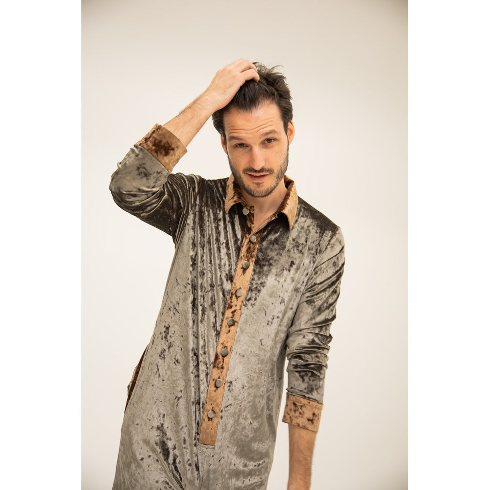 Aviator Jumpsuit - Pale Gold / Gold