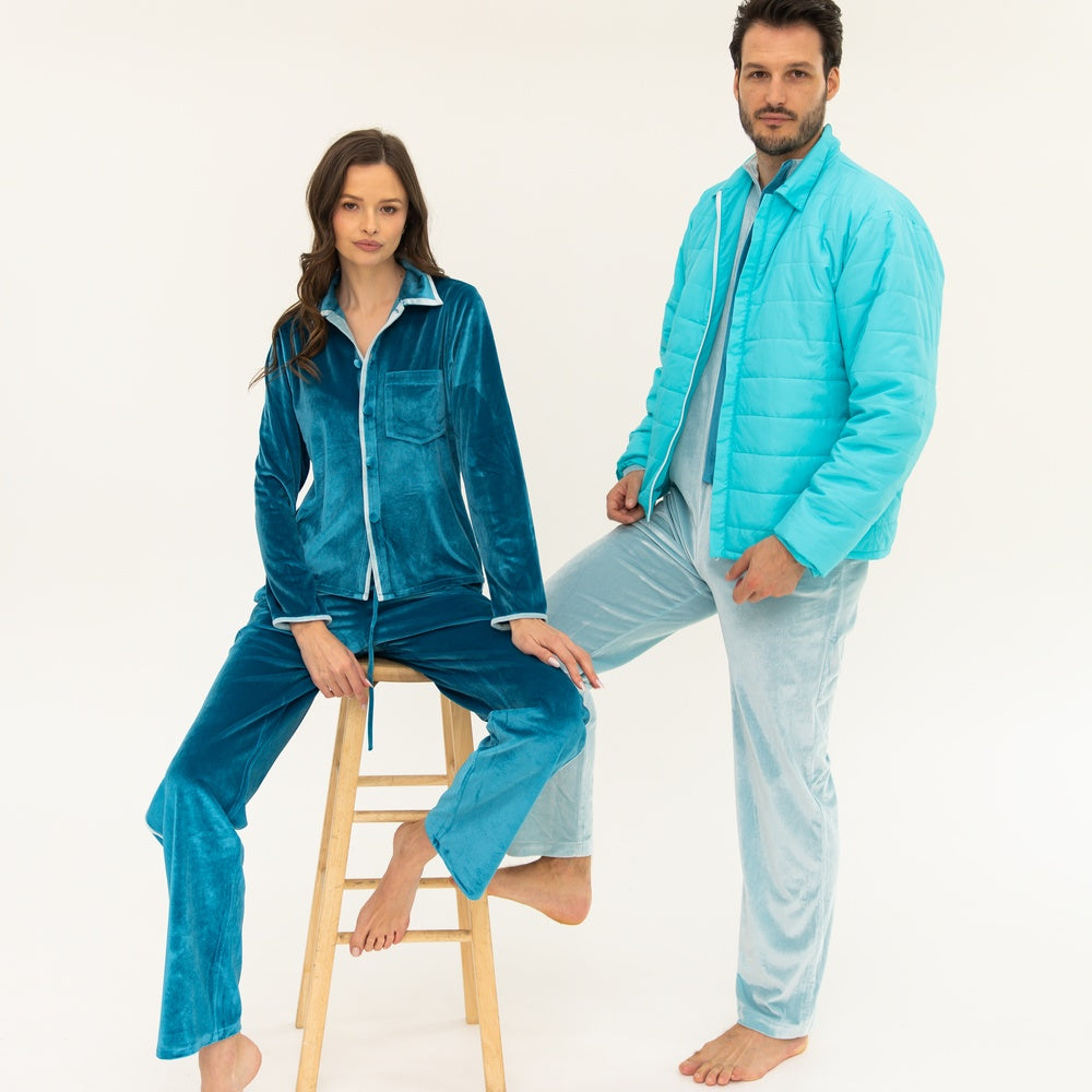 Airman Puff Jacket - Robin's Egg Blue
