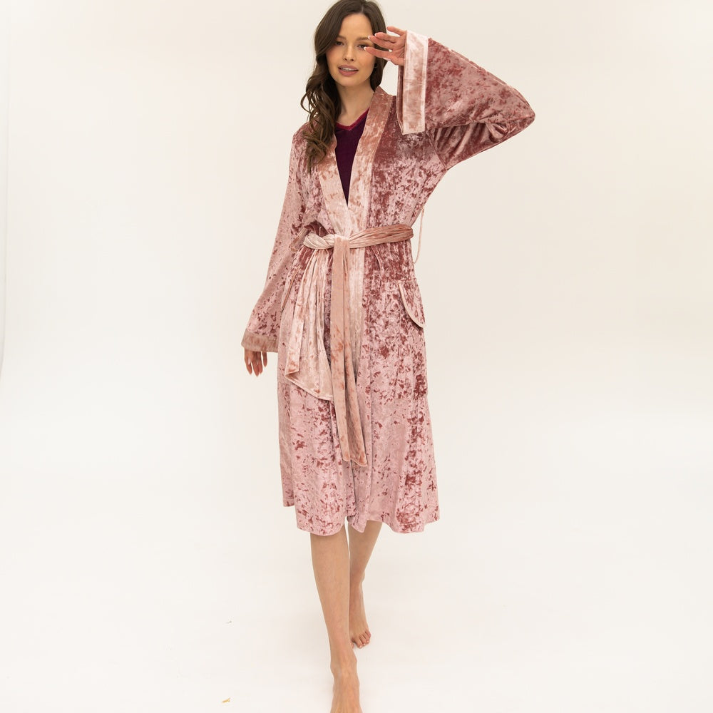 Belle Midi Robe - Pink Mauve / Lt. Pink