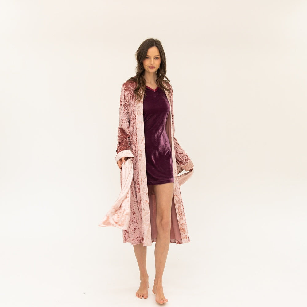 Belle Midi Robe - Pink Mauve / Lt. Pink