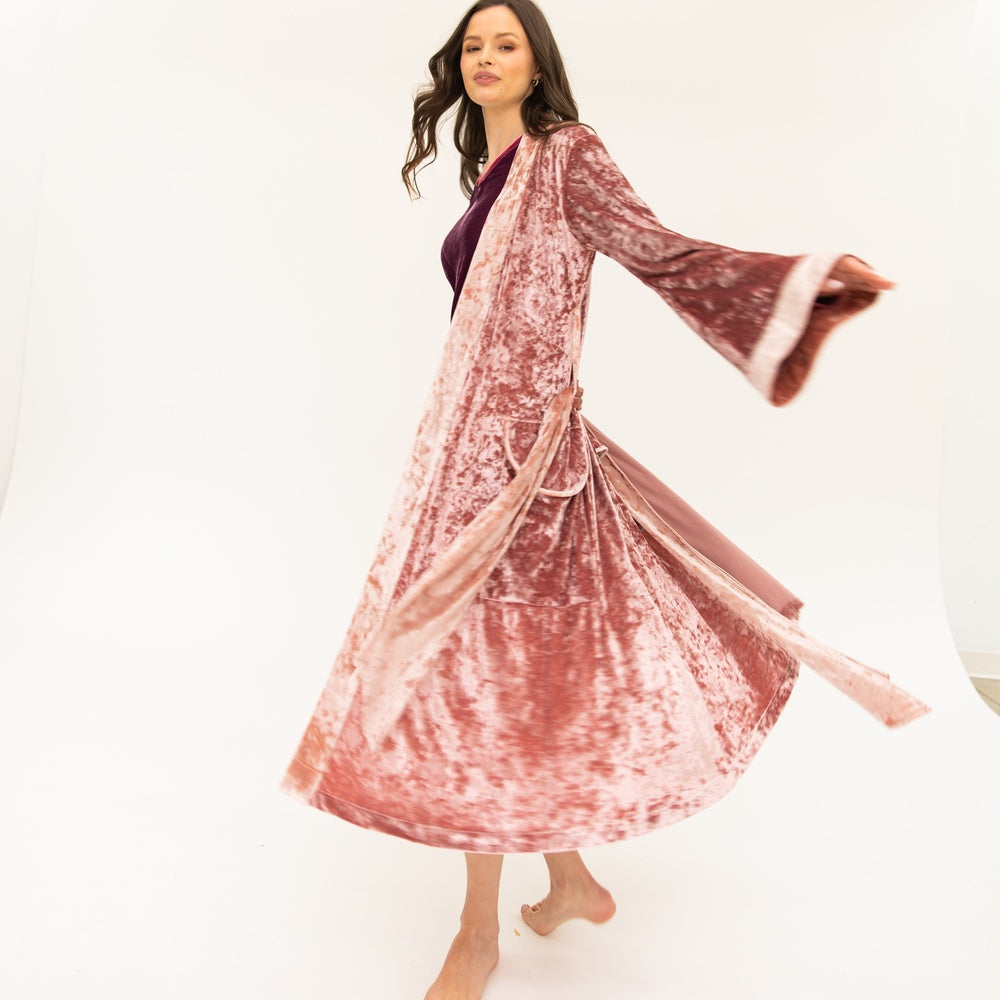 Belle Midi Robe - Pink Mauve / Lt. Pink
