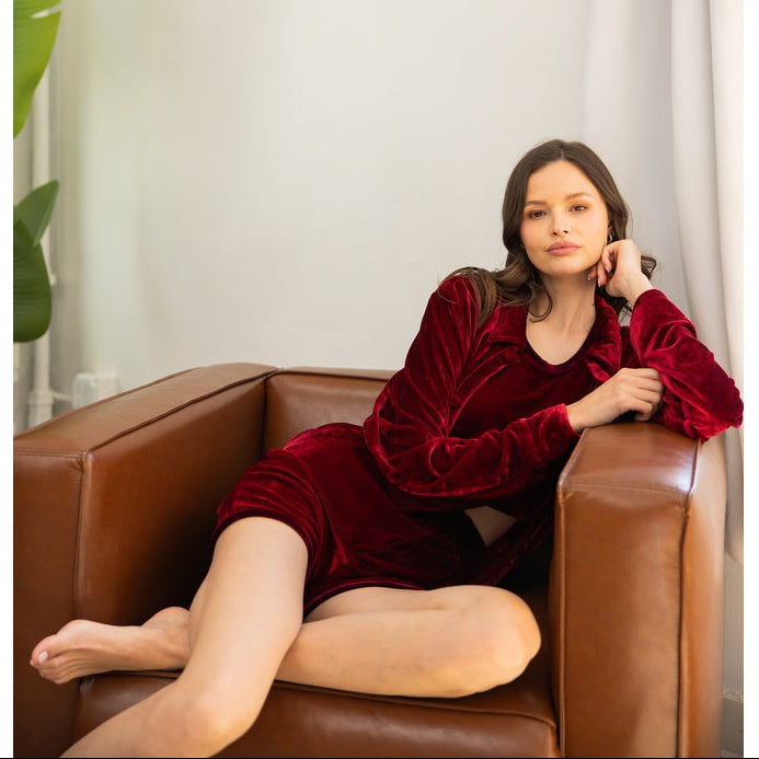 Candi Tank Top & Short Set - Claret