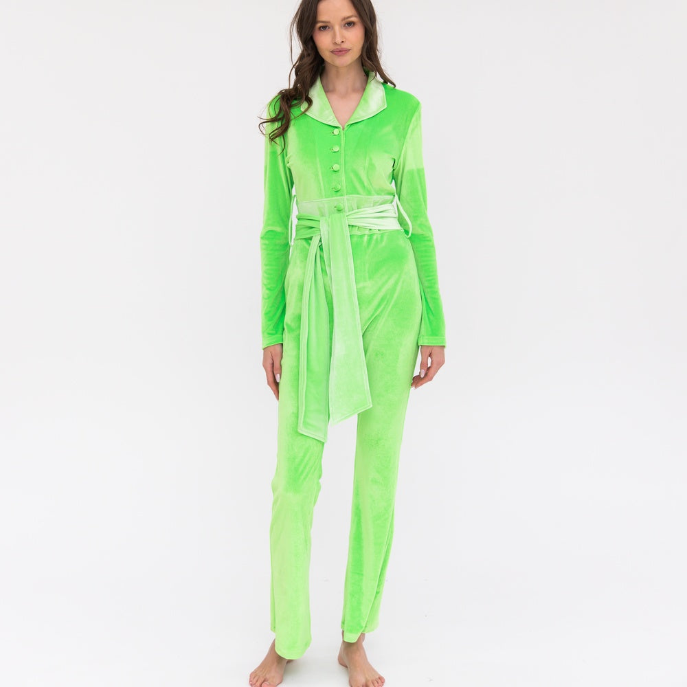 Lily Jumpsuit - Shamrock Green / Neon Green