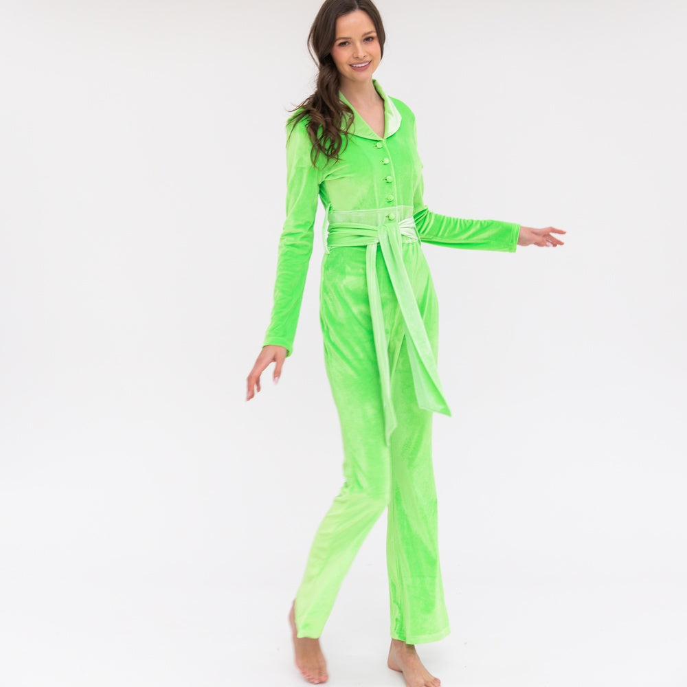 Lily Jumpsuit - Shamrock Green / Neon Green
