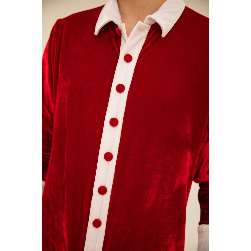 Aviator Jumpsuit - Red / White