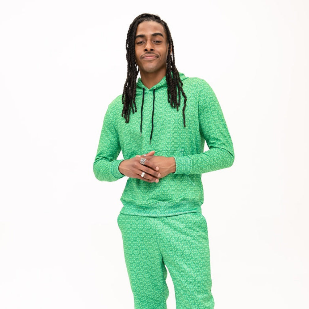 Pullover Hoodie - Green Crystal