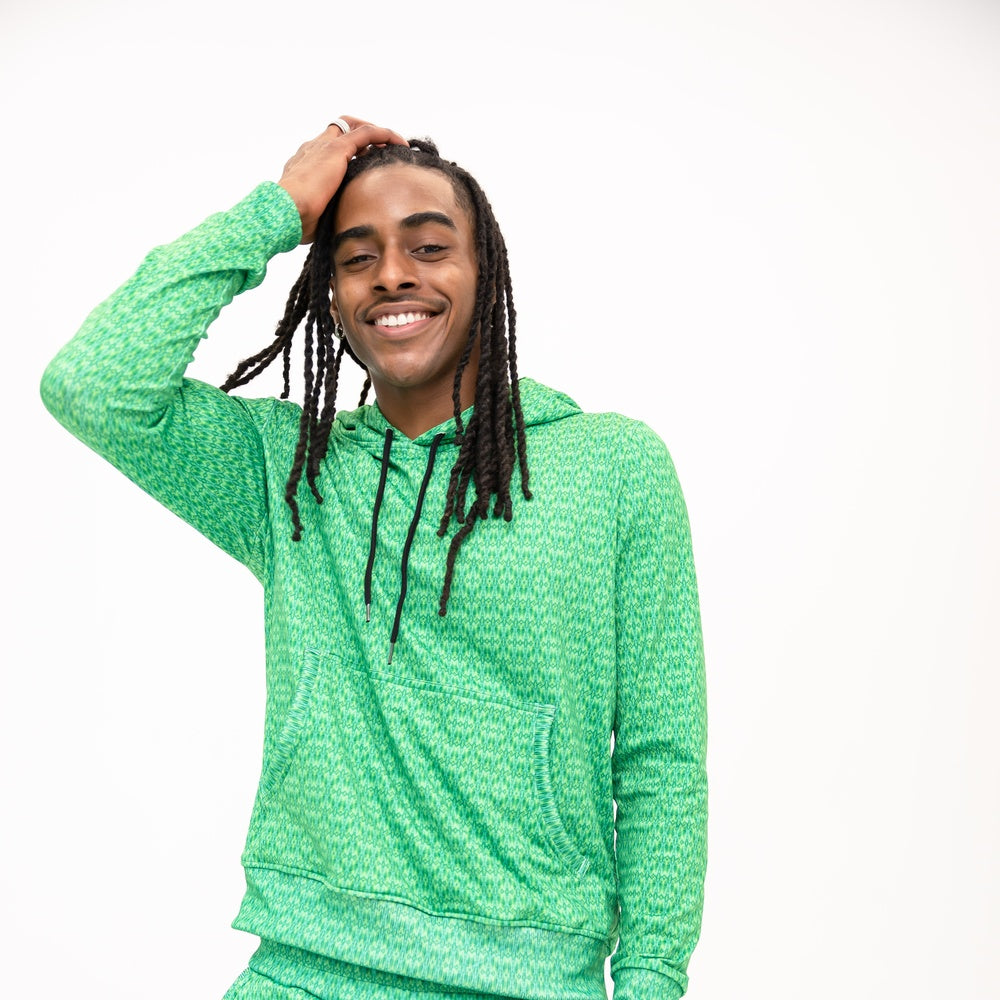 Pullover Hoodie - Green Crystal