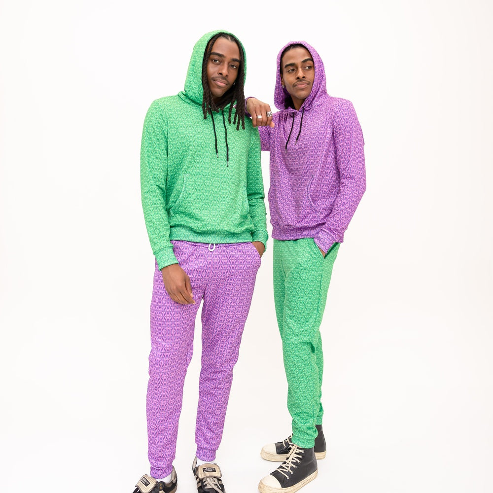 Pullover Hoodie - Green Crystal
