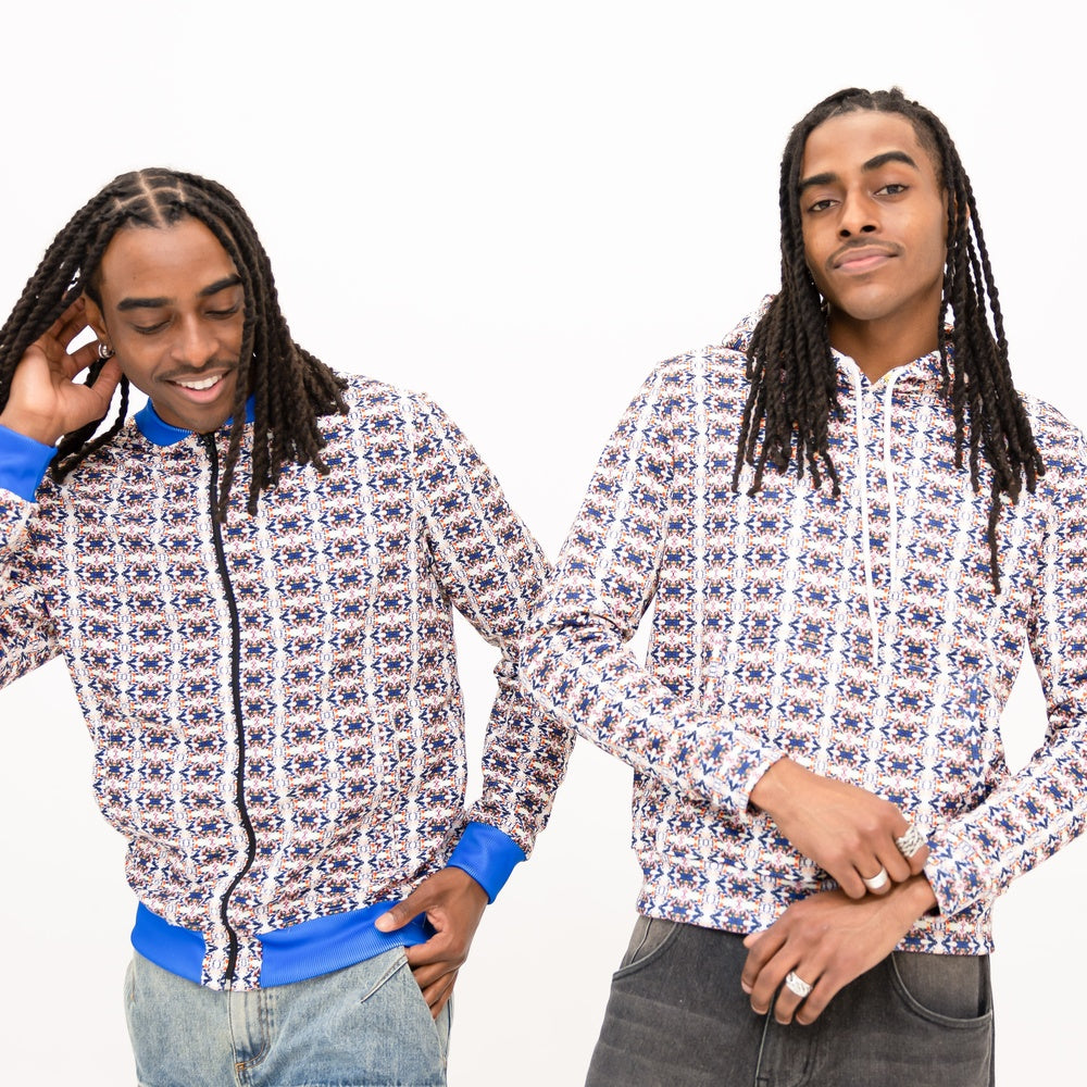 Pullover Hoodie - Blue Inks