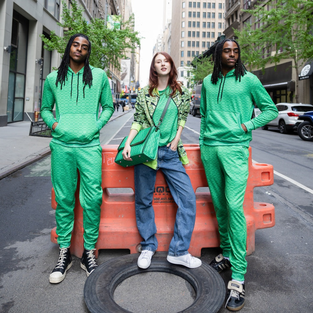 Pullover Hoodie - Green Crystal